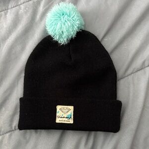 Diamond Supply Co. Black Beanie with Mint Pom